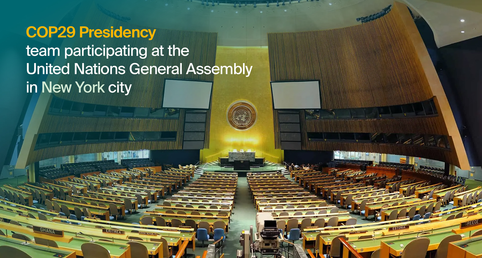 COP29 Presidency Arrives in New York for 79th United Nations General Assembly, New York Climate Week 